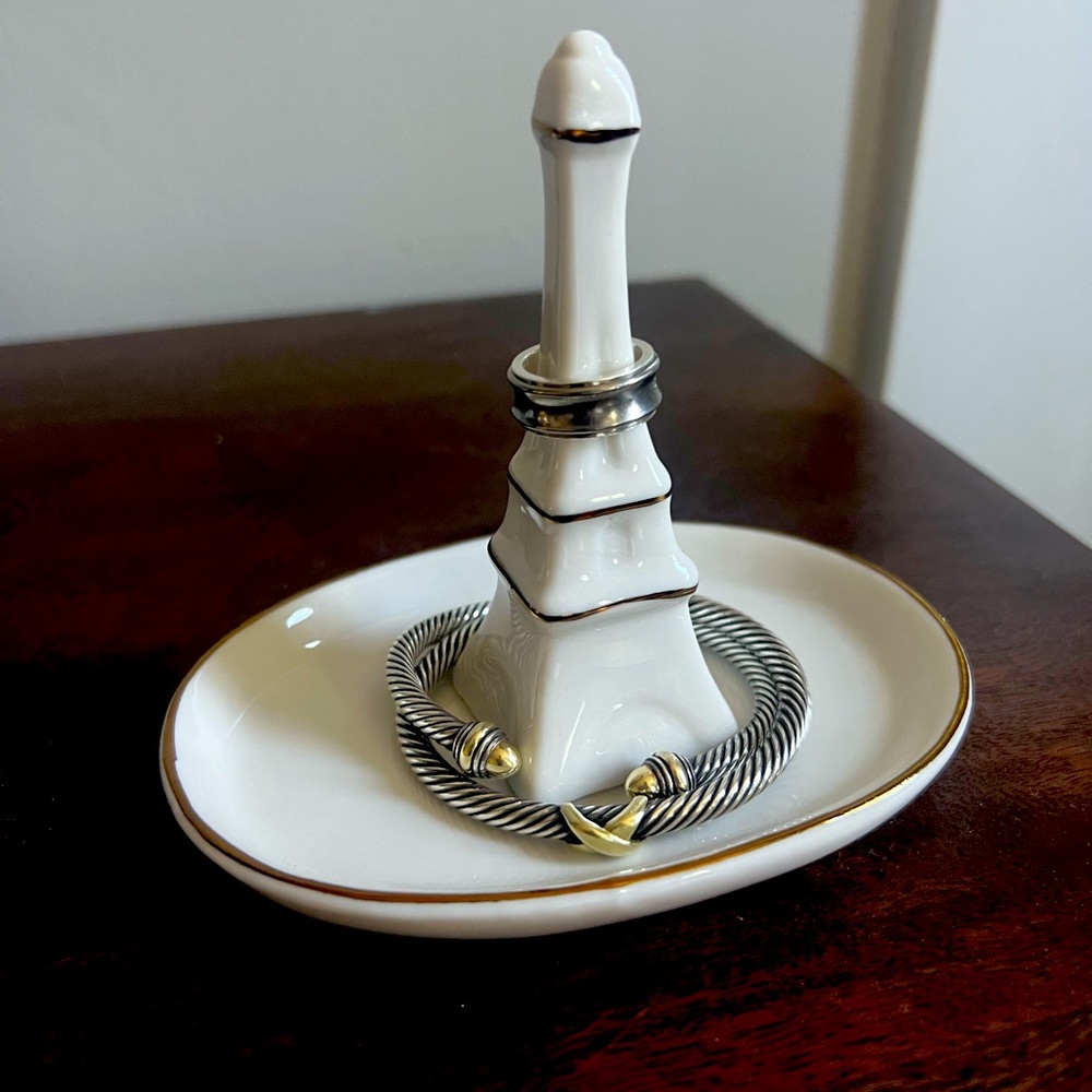 Ceramic Eiffel Tower Ring/Jewelry Caddy